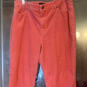 Talbots Coral Corduroy Pants